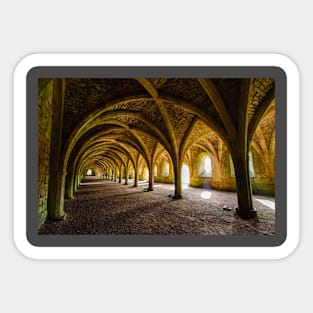 The Vaulted Cellarium, Fountains Abbey Sticker